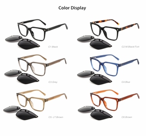 Birçok modelde erkek yüksek kaliteli kare klip moda TR çerçeve + asetat bacaklar polarize lensler - Product Image 5