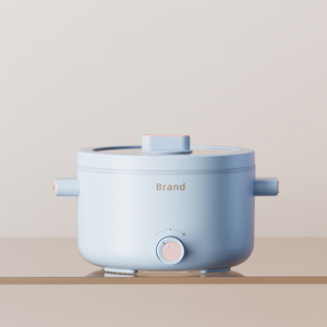 Olla eléctrica antiadherente <span class=keywords><strong>de</strong></span> 2 litros con protección térmica <span class=keywords><strong>de</strong></span> la mejor calidad, tetera múltiple para comida <span class=keywords><strong>de</strong></span> bebé, olla caliente para fideos con vapor para el desayuno - Product Image 3