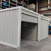 Conteneur plat détachable en acier minimaliste moderne de 20 pieds Maison Bureaux Magasins Kiosques Chambres Ateliers Centres Commerciaux Sous-sol