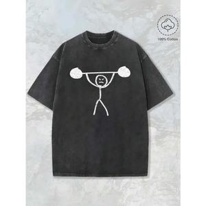 T-shirts graphiques streetwear personnalisés, t-shirts vierges, vêtements pour hommes grande taille, t-shirt délavé à l'acide, t-shirts vintage personnalisés pour hommes - Product Image 2