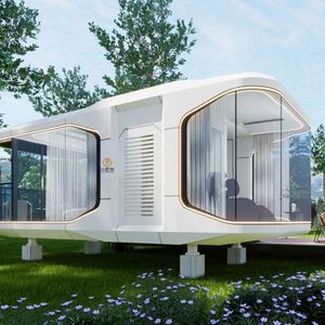 Casa Contenedor Prefabricada Móvil <span class=keywords><strong>de</strong></span> Lujo, Resistente al Viento, para Hoteles, Villas <span class=keywords><strong>de</strong></span> <span class=keywords><strong>Playa</strong></span>, Vivienda en Cápsula Espacial, Fabricada por Expertos - Product Image 1