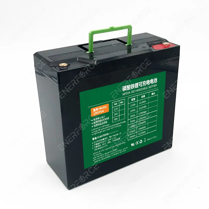 Enerforce OEM 6V 12V 24V Lithium Ion Battery 2000+ Cycle 24V 12Ah Lifepo4 Battery Rechargeable Battery Pack For Solar ESS System