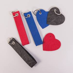 Porte-clés en feutre Accessoire de bricolage-Porte-clés simple et créatif avec logo imprimé dessus - Product Image 5