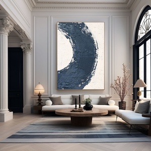 Pintura al Óleo Texturizada Hecha a Mano, Arte de Pared en Lienzo para Decoración Interior Minimalista de Villas y Hoteles de Lujo, Original - Product Image 6