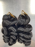 Cheveux 100% humains # Cheveux synthétiques ondulés 1b pour tresses au crochet, qualité supérieure, effet plume, produits de beauté pour femmes