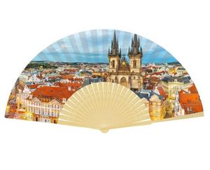 Factory Direct Hot Summer Outdoor White Wedding <b>Gift</b> Custom Design Printed Bamboo Crafts Fan with Plastic Handle Hot Promotion - Product Image 4