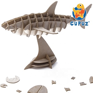 Rompecabezas de Papel 3D de Tiburón CUPUZ, Depredador Supremo del Mar, Kit de Manualidades para Decoración de Escritorio, Juguetes Educativos, Rompecabezas y Juegos - Product Image 2