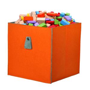 Cube Storage Box Custom Colorful Cube Folding Felt Shelf Storage Box Organizer