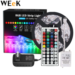 Dây Đèn LED Dây RGB 5050 SMD Dây Đèn Led Linh Hoạt Dây Đèn LED Dây RGB 5M Băng Diode DC12V + Điều Khiển Từ Xa + Bộ Chuyển Đổi - Product Image 1