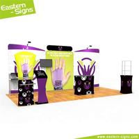 3x6m 10x10ft stand d'exposition Custom Printed Portable background Light backdrop LED Exhibition stand
