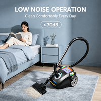 Aspirateur cyclonique à sac électrique 2000W, cordon de 7 mètres, fonction sèche, filtre HEPA, capacité 4L, pour usage domestique et hôtelier