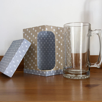 Ensemble de tasses à café, emballage, boîte de tasse personnalisée, boîte-cadeau en verre, papier enduit Recyclable