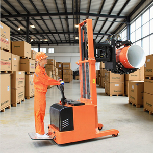 Carretilla Eléctrica para Voltear Bidones de Aceite de 200L, Recargable, de Acero, Industrial, con Cuatro Ruedas Móviles - Product Image 1