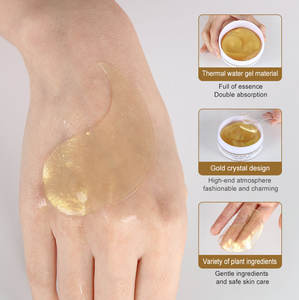 رقع جل للعين تحت العلامة التجارية الخاصة لإزالة الهالات السوداء، مرطبة للنوم، مع الكولاجين والكريستال الذهبي عيار 24 قيراط - Product Image 3