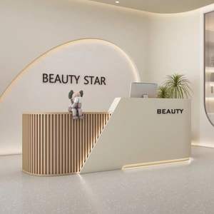 YS-0704 Moderne Écologique MDF Hauteur Réglable Réception Salon De <span class=keywords><strong>Beauté</strong></span> <span class=keywords><strong>Comptoir</strong></span> De Caissier Magasin De Vêtements <span class=keywords><strong>Formation</strong></span> - Product Image 2