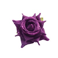 Fleur artificielle en soie faite à la main, type goutte de rosée, pour coiffure de mariage et accessoires de bricolage, tête de rose artificielle réaliste