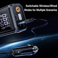 Gonfleur de pneus de voiture portable en ABS avec jauge de pression numérique intégrée pour voitures, vélos et véhicules électriques