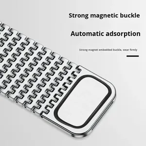 Bracelet magnétique en acier inoxydable de luxe pour Samsung Galaxy Watch Ultra 47 mm 2025 - Product Image 5