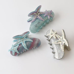 Pinza de Pelo Creativa con Diseño de Estrella de Mar Azul, Pinzas de Pelo de Moda para Niñas, Venta al por Mayor de Accesorios para el Cabello - Product Image 2