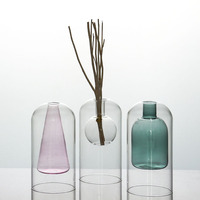 Bouteille diffuseur à roseaux en verre dépoli pour parfum de luxe décoratif, emballage vide pour liquide aromatique, 50ml 100ml 200ml, vente en gros directe usine