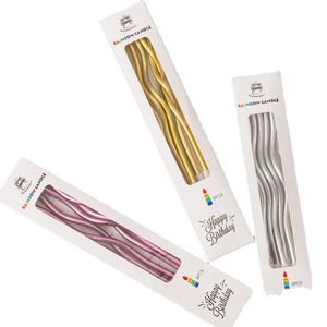 Bougie d'<span class=keywords><strong>anniversaire</strong></span> romantique en spirale créative, décoration de fête, bougie torsadée dorée colorée, bougie en spirale en boîte en papier - Product Image 5