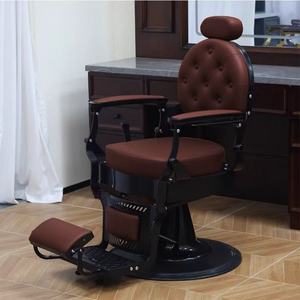 Syf S BarBer Men's Pompadour Hair Salon Special <b>Retro</b> Haircutting <b>Chair</b> with Adjustable Height - Product Image 4
