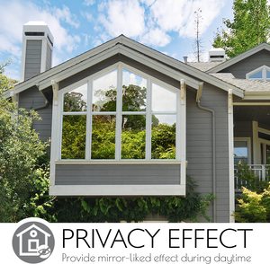 Película de Privacidad para Ventanas con Efecto Espejo Unidireccional, Rechazo de Calor y Protección Anti-UV, Película Decorativa Autoadhesiva de PET para Vidrio - Product Image 5