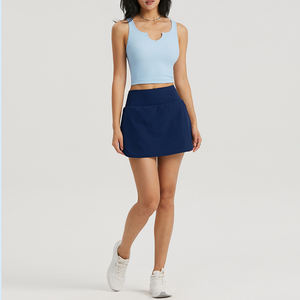 YIYI Pantalones Cortos de Yoga con Falda Gimnasio Golf Entrenamiento Ropa Activa Transpirable Correr Mujeres Anti-vaciado Tenis Pickleball Falda - Product Image 5