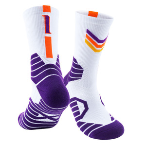 Calcetines deportivos de baloncesto profesional para hombre, calcetines inferiores de toalla de tubo largo para niños, Calcetines antideslizantes de nailon tejido no apretado de alta elasticidad - Product Image 1
