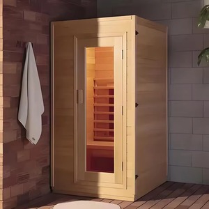 Sauna infrarouge extérieur de style européen, en bois importé, adapté à plusieurs personnes dans une cour privée - Product Image 2