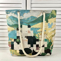 Sac fourre-tout en toile Fu Bao Panda, sac à bandoulière portable pour étudiant, sac à main pour le travail, les trajets quotidiens, décontracté, grand format, avec fermeture éclair, toutes saisons, loisirs, voyages