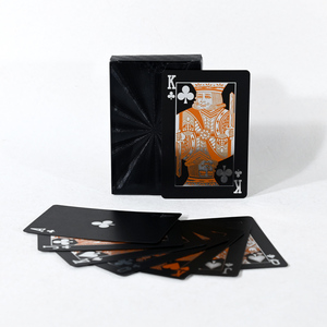 <span class=keywords><strong>Juegos</strong></span> de Cartas Personalizados para <span class=keywords><strong>Adultos</strong></span>, 260-350gsm, Cartas de Póker Dobles Negras con Caja de Regalo Personalizada para Uso Familiar y en Fiestas - Product Image 3