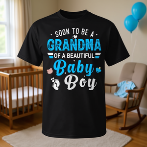Pronto seré abuela de un hermoso bebé niño, camiseta para revelar el género - Product Image 3