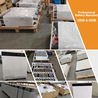 Batterie solaire Lifepo4 51,2V 314Ah avec onduleur intégré 5kW/10kW, système tout-en-un hors réseau 16kWh, système de stockage d'énergie domestique