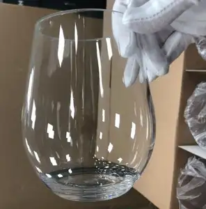 Verre à vin rouge Tritan incassable Verres à vin en polycarbonate Verre à vin en plastique sans pied robuste