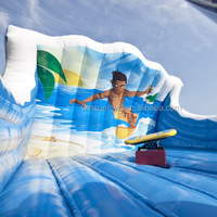 WINSUN popular juego de deportes inflable mecánico Simulador de surf tabla de surf Simulador de surf Wave Inflable Surf Simulator