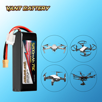 Batterie VANT FPV Batterie de drone 6S 22.2V 5200mah 75C Batterie Lipo RC en graphène Boîtier souple avec XT90 pour drones FPV UAV