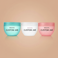 Pot en plastique coloré de 250 ml (8 oz) en matériau PP doux au toucher et écologique pour gommage corporel, beurre capillaire, crème pour le visage