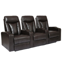 Canapé inclinable électrique 3 places en cuir de style moderne KTH7063