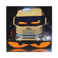 Écran LED couleur pour voiture fabriqué en Chine, yeux de démon flexibles pour camion, sept tailles disponibles, décoration amusante pour vitres de voiture