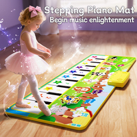 Tapis de jeu musical électronique pliable en coton doux 100x36CM pour l'éveil musical et l'éducation précoce, idéal pour le sport et les pique-niques