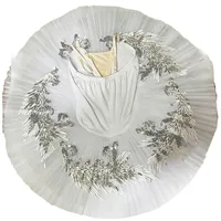 Robe de tutu de ballet classique professionnelle pour femmes adultes, sans manches, en polyester, robe de ballerine
