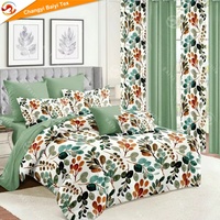 Ensemble de rideaux et de draps de lit en microfibre polyester coton sensation reine taille patchwork usine de textile à la maison en Chine