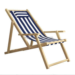 Chaise longue pliante légère et durable avec accoudoir en tissu Oxford-Chaise d'extérieur portable pour parc et hôtel - Product Image 3