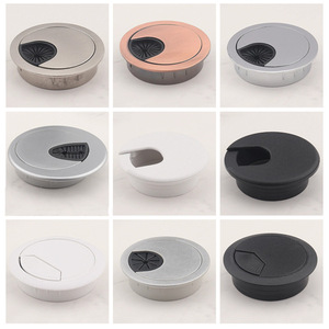 <b>Desk</b> Cable Cover Alloy Plastic 35 50 53 60 80mm Threading Hole Office <b>Desk</b> Organizer Modern <b>Simple</b> Style - Product Image 2