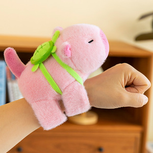 Custom Super Soft Plush Cute Capybara Pig Hand Clapping <b>Ring</b> Animal Toy with PP Cotton Filling for Interactive <b>Stress</b> Relief - Product Image 4