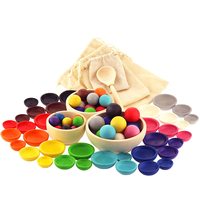 Fijne motoriek ballen in bekers Montessori speelgoed houten sorteer spel educatief houten speelgoed voor kinderen Montessori leeftijden