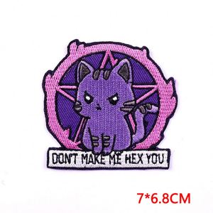 Patchs brodés en gros avec croix de Jésus et dessin animé, patchs thermocollants Satan pour vêtements, patchs brodés personnalisés de créateur - Product Image 4