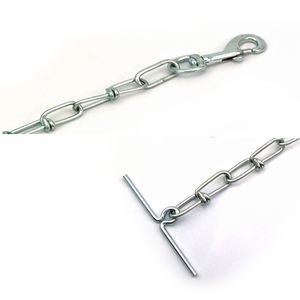 Fabricante profesional Correa de perro de metal de acero Estilo clásico Entrenamiento al aire libre Tie Out Cadena de perro Material de hierro de plomo Producto para mascotas - Product Image 3