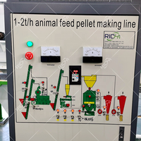 Machine à granulés d'aliments pour volailles RICHI 1 tonne par heure - Certification CE Machine à granulés d'aliments pour animaux Machine à granulés d'aliments pour volailles